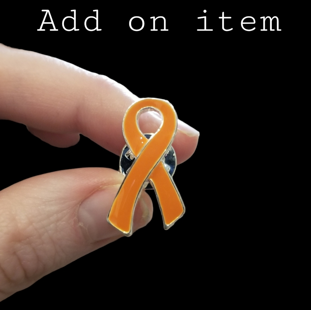 Orange Enamel Awareness Ribbon Pin and Donation to FPWR Canada - Picture 1 of 5